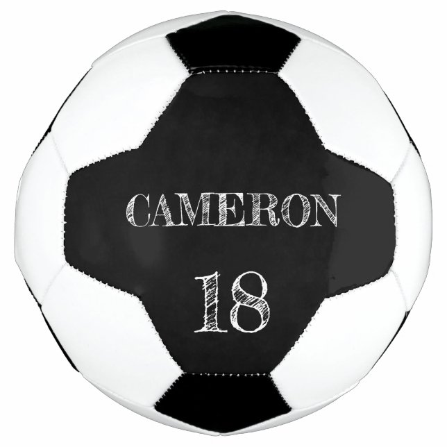 Ballon De Foot Numéro de nom d'athlète simple personnalisé (Devant)