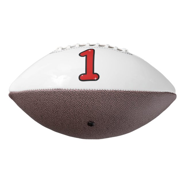 Ballon De Foot Numéros 1, un, 1 an, numéro 1, numéro un (Tourné à 270°)