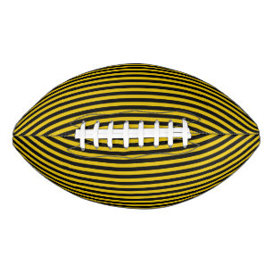 Ballon De Foot Or jaune et noir rayé