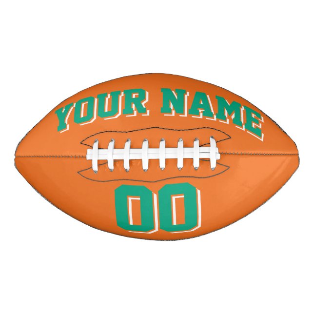 Ballon De Foot ORANGE GREEN ET BLANC Football Personnalisé (Devant)