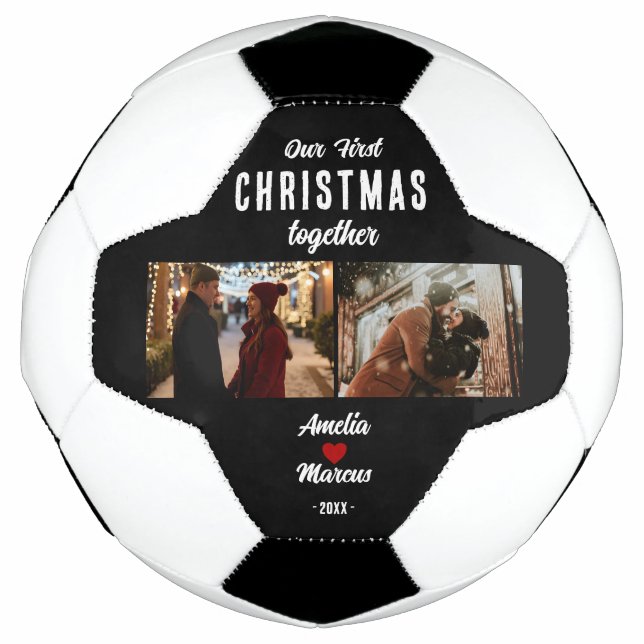 Ballon De Foot Our First Christmas Together 2 Photos  (Devant)