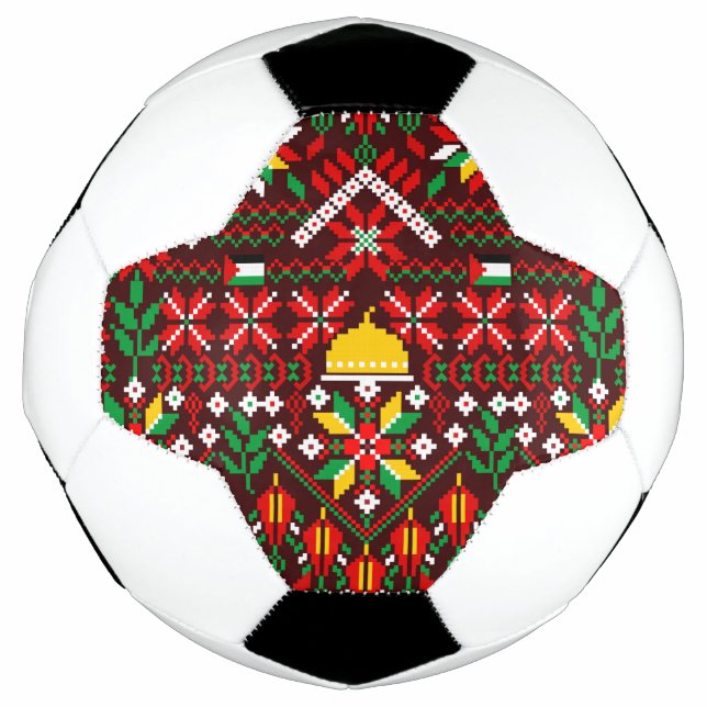 Ballon De Foot Palestine Tatreez Broderie traditionnelle (Devant)