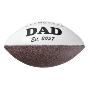 Ballon De Foot Papa typographie noire moderne personnalisé date d