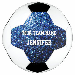Ballon De Foot Parties scintillant bleu foncé scintille Votre nom