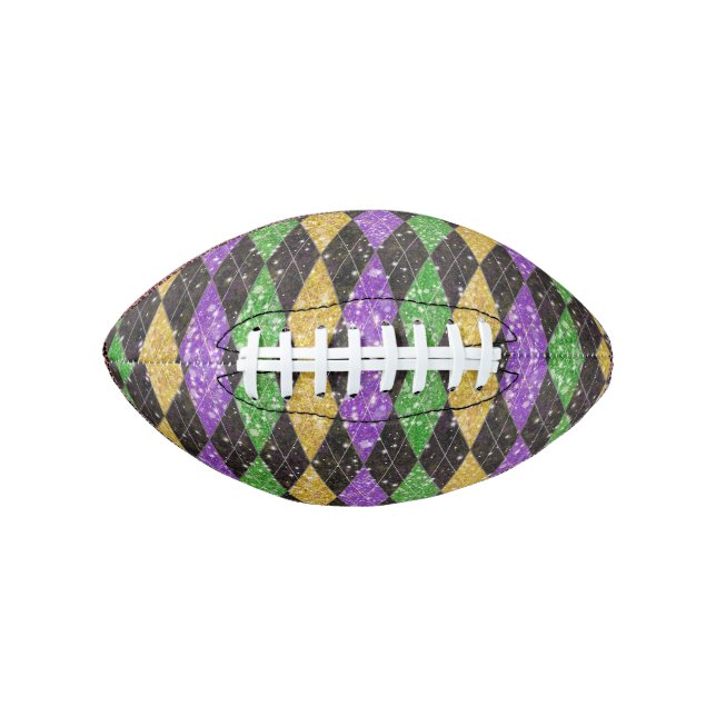 Ballon De Foot Parties scintillant Mardi Gras Harlequin Jacquard  (Devant)