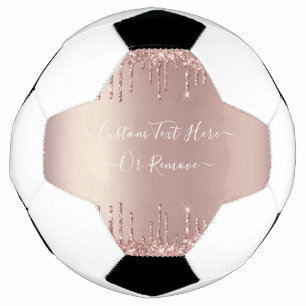 Ballon De Foot Parties scintillant rose Gold Blush Éclats Texte p