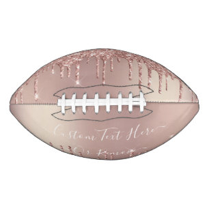 Ballon De Foot Parties scintillant rose Gold Blush Éclats Texte p