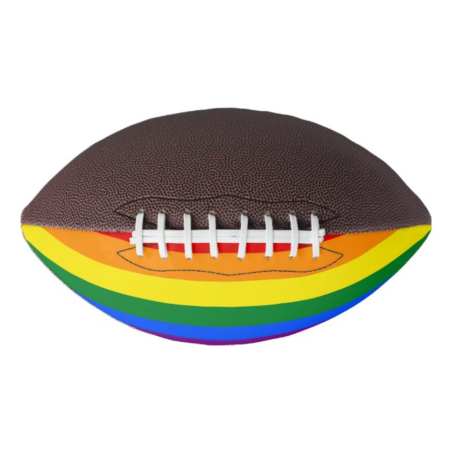 Ballon De Foot Patriotic american football with Pride LGBT (Devant)