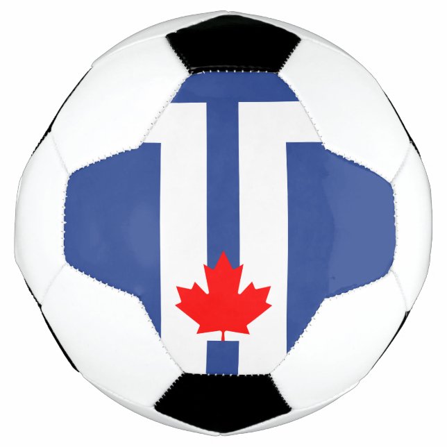 Ballon De Foot Patriotic Soccer Ball with Flag of Toronto, Canada (Devant)