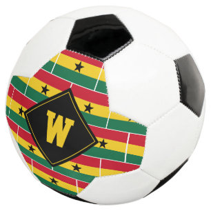 Ballon De Foot Patriotique monogramme GHANA DRAPEAU