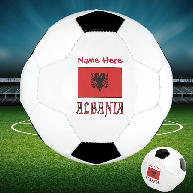 Ballon De Foot Personnalisation rouge du drapeau albanais (Créateur téléchargé)