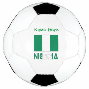Ballon De Foot Personnalisation verte du Nigeria et du drapeau ni