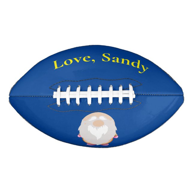 Ballon De Foot Personnalisé. Football bleu et jaune (Devant)