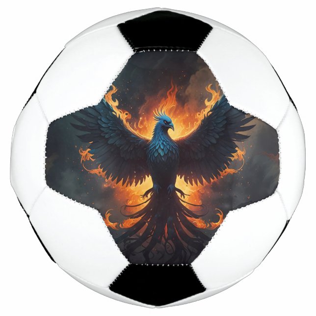 Ballon De Foot Phoenix Bird Rising avec flammes (Devant)