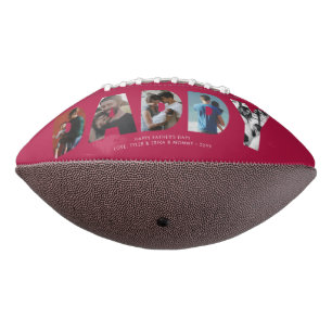 Ballon De Foot Photo Burgundy Red Happy Father's Day