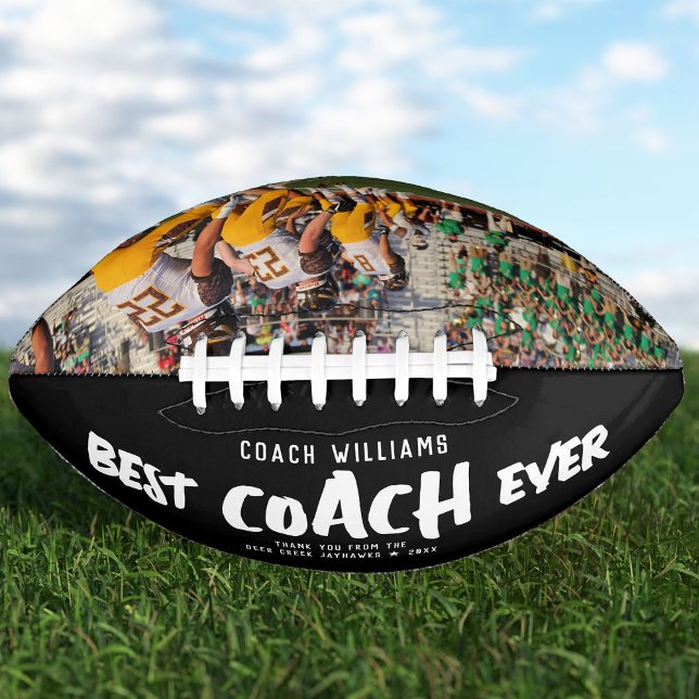 Ballon De Foot Photo personnalisée MEILLEUR COACH JAMAIS Merci Co (Créateur téléchargé)