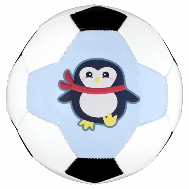 Ballon De Foot Pingouin de Kawaii (Devant)