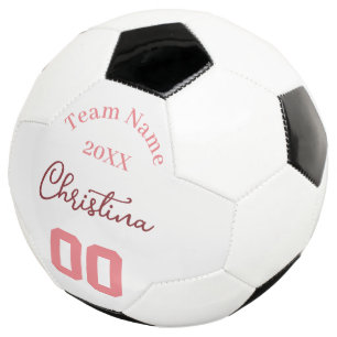 Ballon De Foot Pink Girl Nom Numéro d'équipe Année