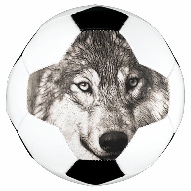 Ballon De Foot Portrait de loup (Devant)