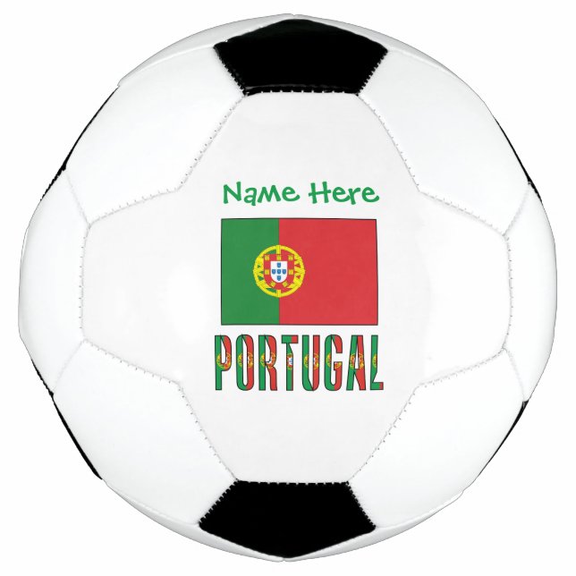 Ballon De Foot Portugal Portugal Drapeau Vert Personnalisation (Devant)