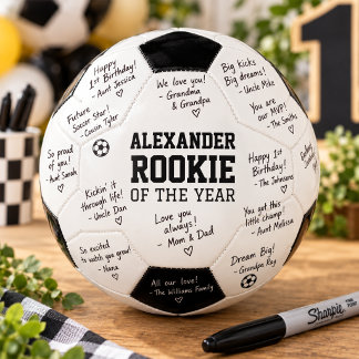 Ballon De Foot Premières signatures pour la fête d'anniversaire