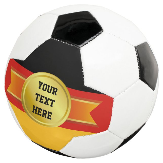 Ballon De Foot PRIER RIBBON or III + votre backgr. & texte (3/4)