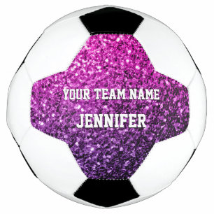 Ballon De Foot Purple pink ombre parties scintillant scintille Vo