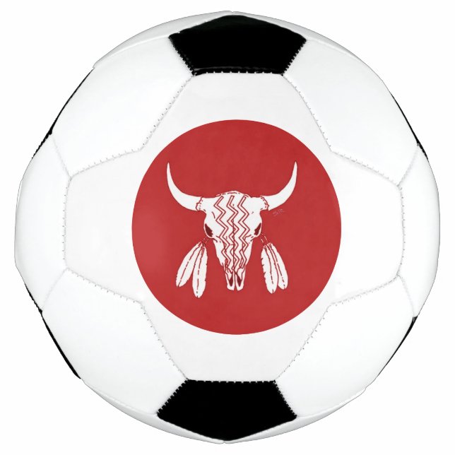 Ballon De Foot Red Ghost Dance Buffalo cercle balle de football (Devant)