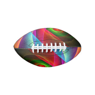 Ballon De Foot Red Green Orange Modern Abstrait Art Motif #22