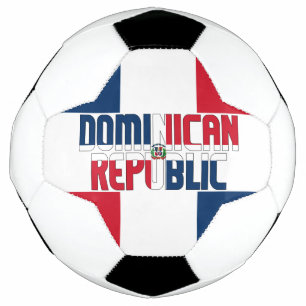 Ballon De Foot République Dominicaine Drapeau Tricolor Patriotiqu