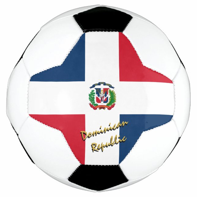 Ballon De Foot République Dominicaine Football & Drapeau / Sports (Devant)