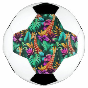 Ballon De Foot Rêves de girafe de jungle motif de surface transpa