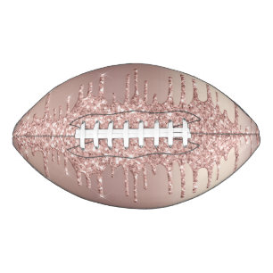 Ballon De Foot Rose Gold Blush Glitter Sparkle Drips