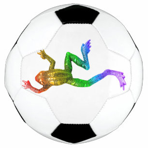 Ballon De Foot Sculpture de grenouille arc-en-ciel de SlipperyJoe