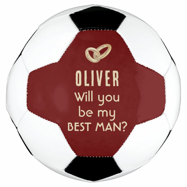 Ballon De Foot Seras-tu mon meilleur homme Custom Name Football (Devant)