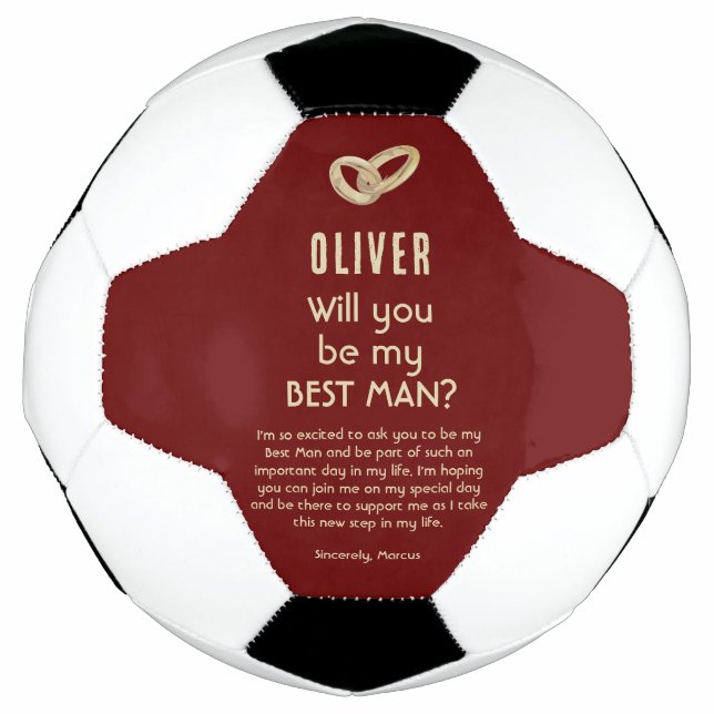 Ballon De Foot Serez-vous mon meilleur nom personnalisé (Devant)