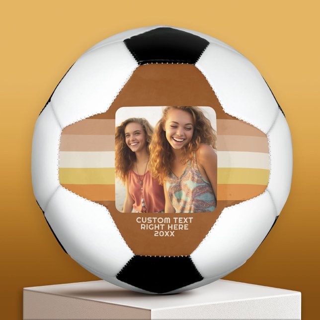 Ballon De Foot Simple 1 Modèle photo - Bordure couleur chaude - T (Custom Soccer Ball)