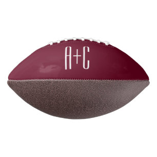 Ballon De Foot Simple Couples   White & Burgundy
