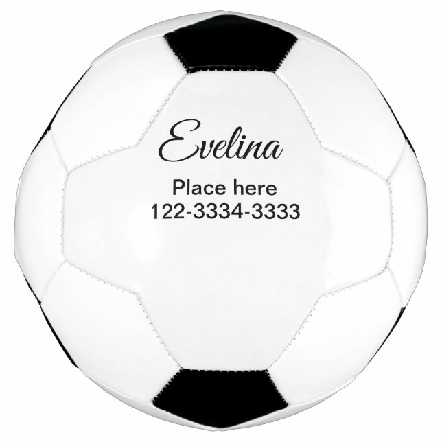Ballon De Foot Simple minimum ajouter votre nom texte place ville (Devant)