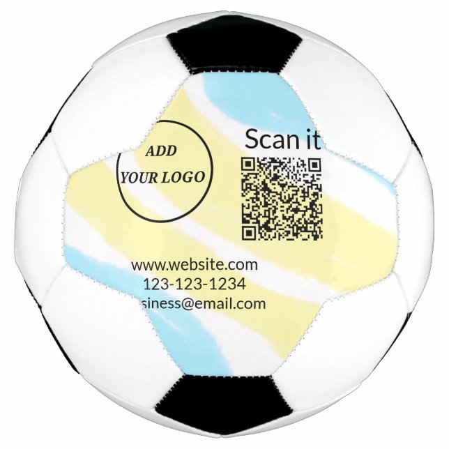 Ballon De Foot Simple minimum q r code ajouter logo code d'analys (Devant)