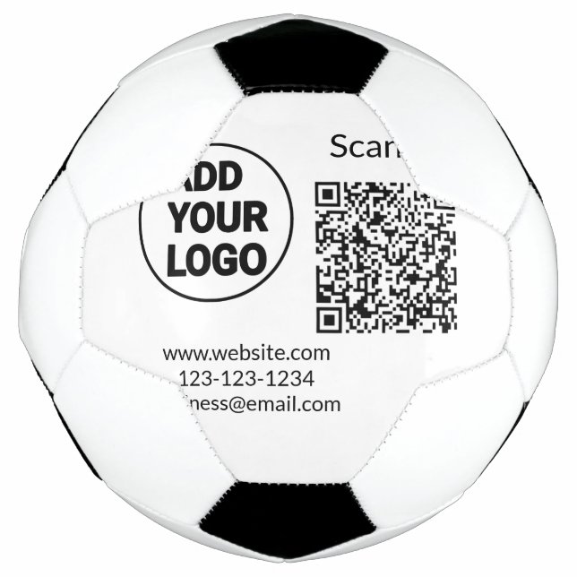Ballon De Foot Simple minimum q r code ajouter logo code d'analys (Devant)