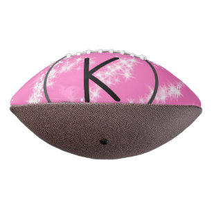 Ballon De Foot simple monogramme blanc monogramme rose parties sc