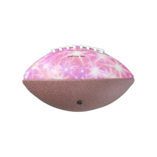 Ballon De Foot Simple red pink glittersparkle stars add your text