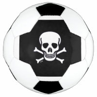 Skull n Bones Black football ball