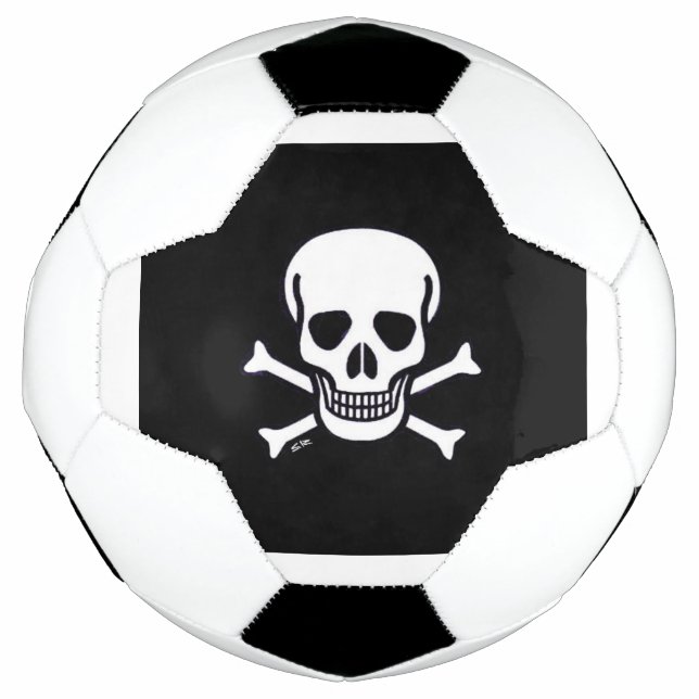Ballon De Foot Skull n Bones Black football ball (Devant)