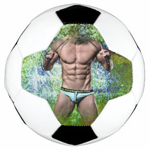 Ballon De Foot SlipperyJoe's homme adulte très musclé torse nu