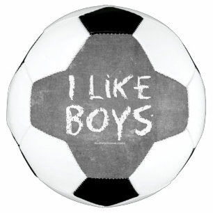 Ballon De Foot SlipperyJoe's J'aime les garçons tableau noir sale