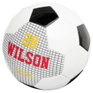 Ballon De Foot Soccer Ball Net Joueur Numéro Nom Année Sports