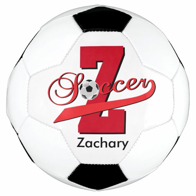Ballon De Foot Soccer | CUSTOMISÉ | Rouge (Devant)
