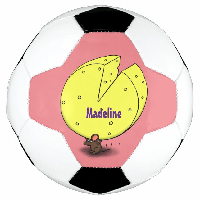 Ballon De Foot Souris mignonne avec dessin animé au fromage (Devant)